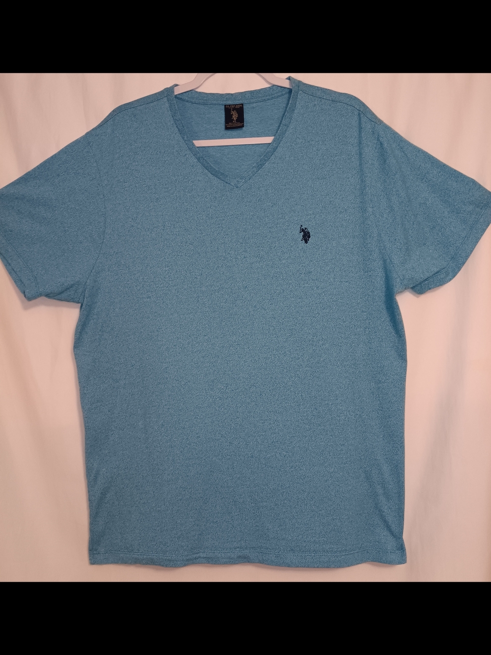 Vintage U.S. Polo Assn. Since 1890 sz. XL Light Blue V-Neck Men's Shirt